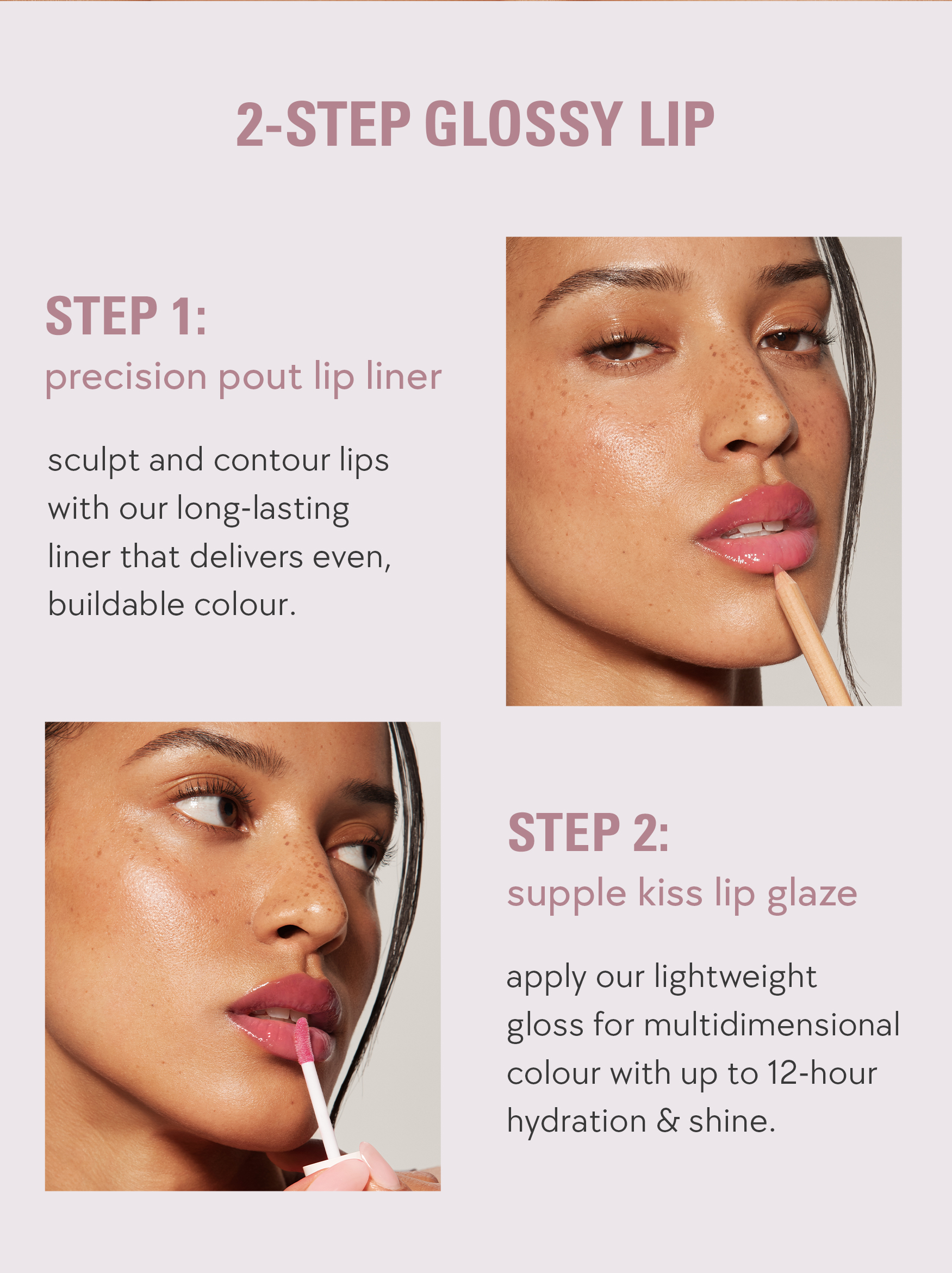2 step glossy lip