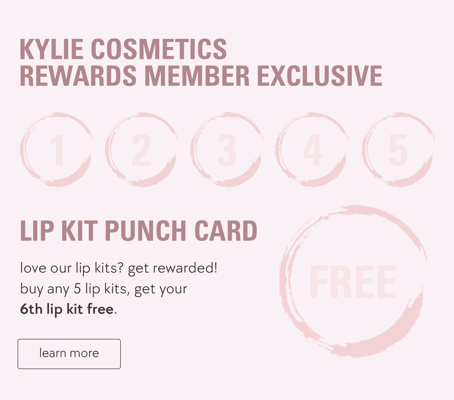 lip kit punch card 