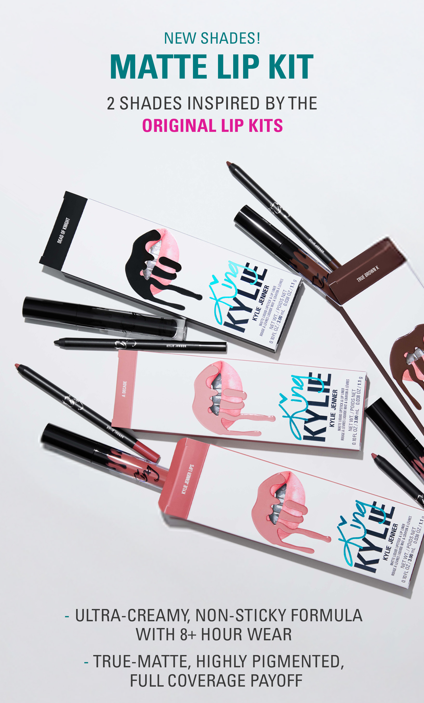 new shades! matte lip kit