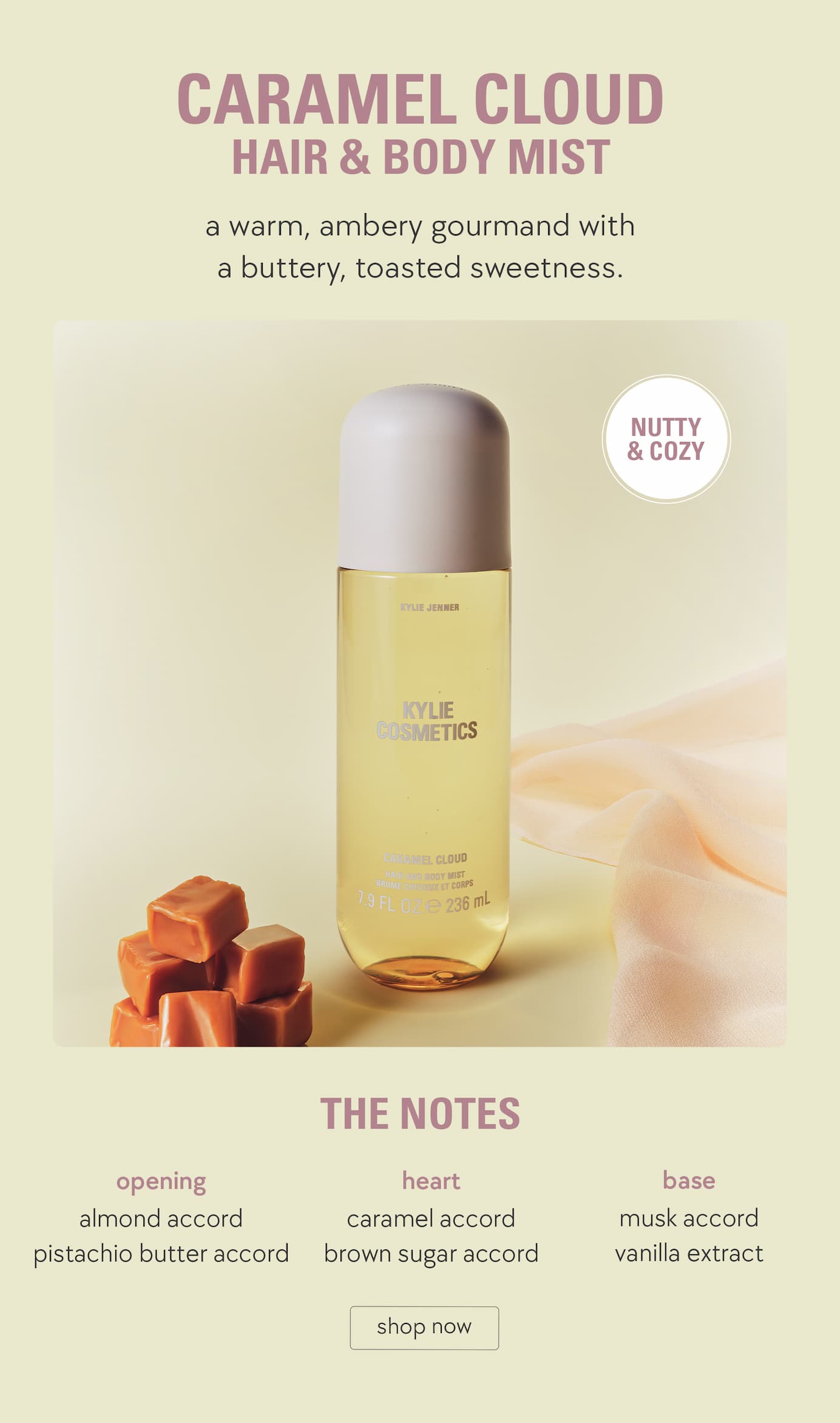 caramel cloud hair & body mist