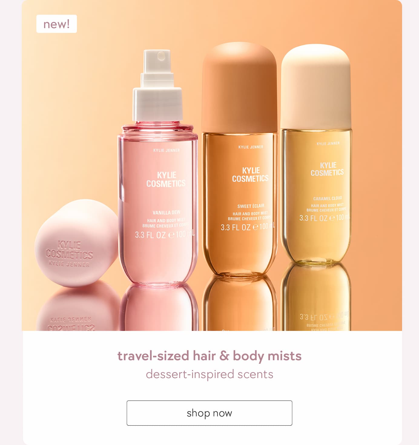 travel-sized hair & body mists