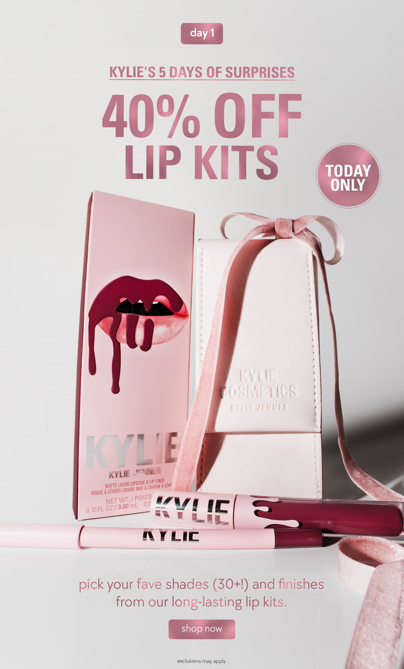40% off lip kits