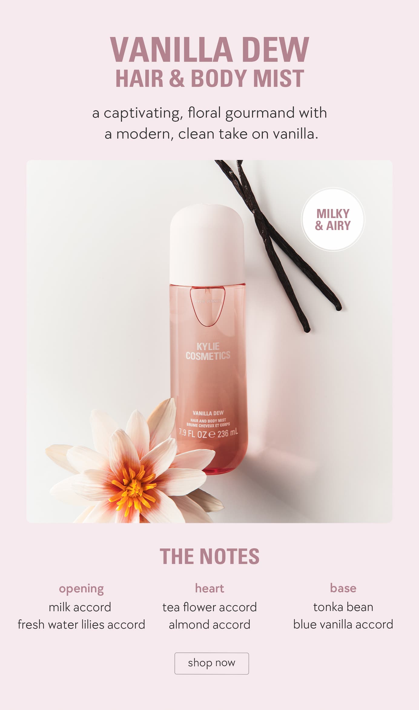 vanilla dew hair & body mist