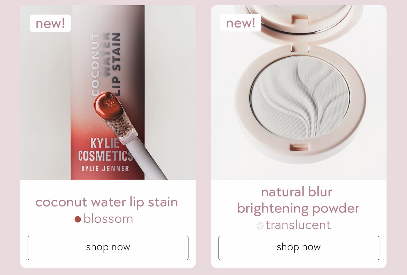 coconut water lip stain & natural blur brightening powder