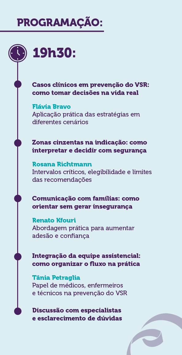 Programação do webinar