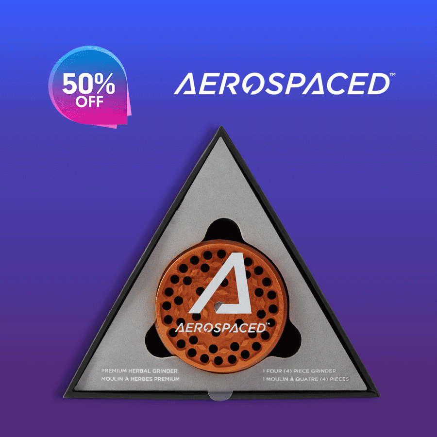 Réduction de 50 % sur tous les grinders Aerospaced !