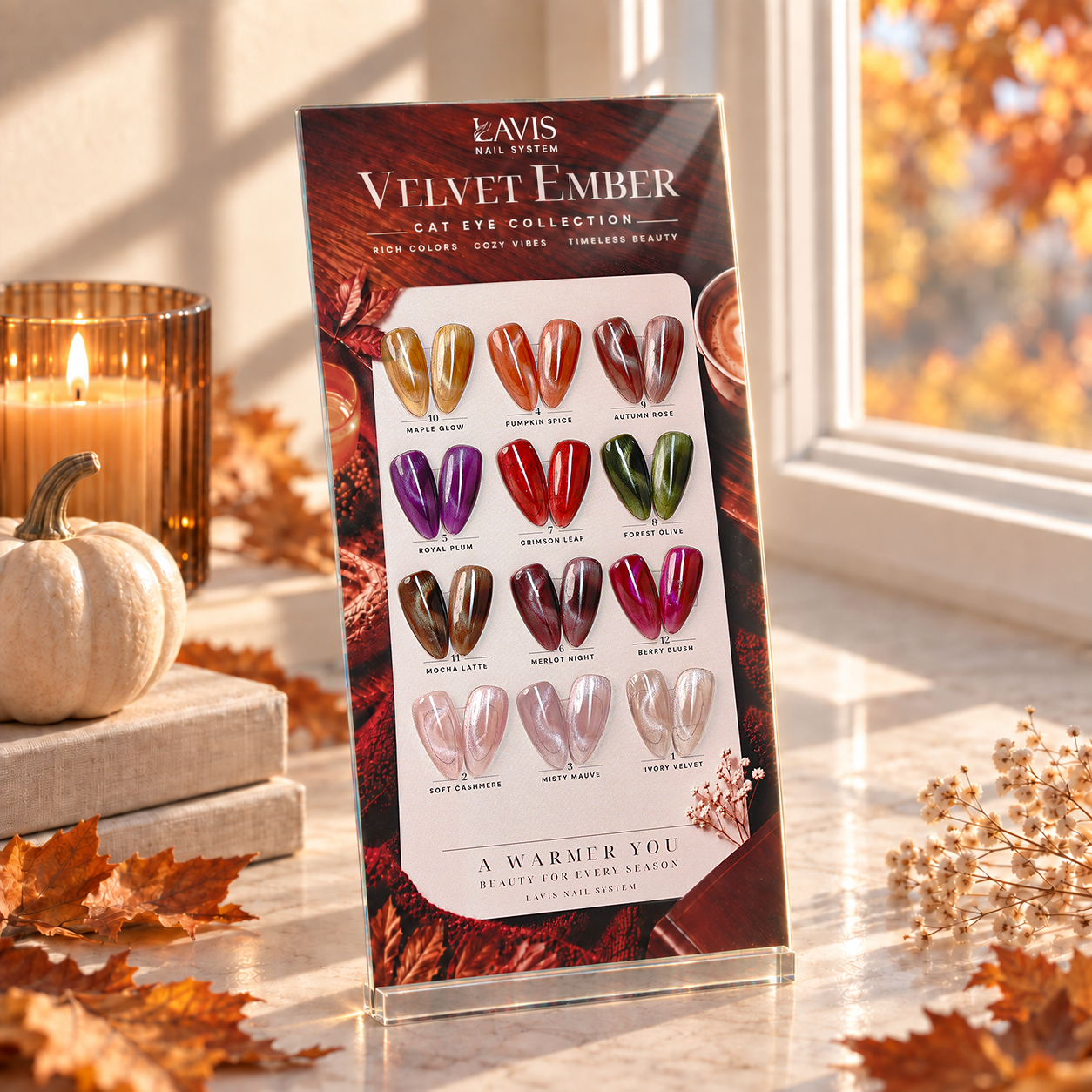 LAVIS Velvet Ember cat eye collection, 12 shades