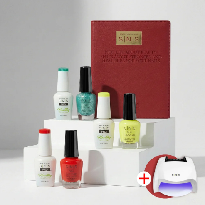 SNS Pro Gel Duo, Burgundy Book, with SNS cordless lamp