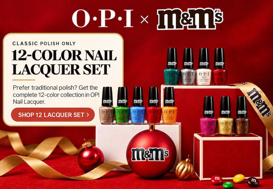 Classic polish only: 12-Color Nail Lacquer Set. The complete 12-color collection in OPI Nail Lacquer.