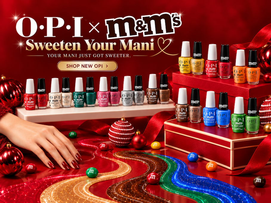 OPI x M&M'S Sweeten Your Mani. Your mani just got sweeter. Shop new OPI.