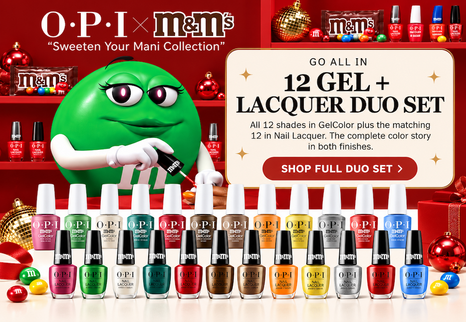 Go all in: 12 Gel + Lacquer Duo Set. All 12 shades in GelColor plus the matching 12 in Nail Lacquer.