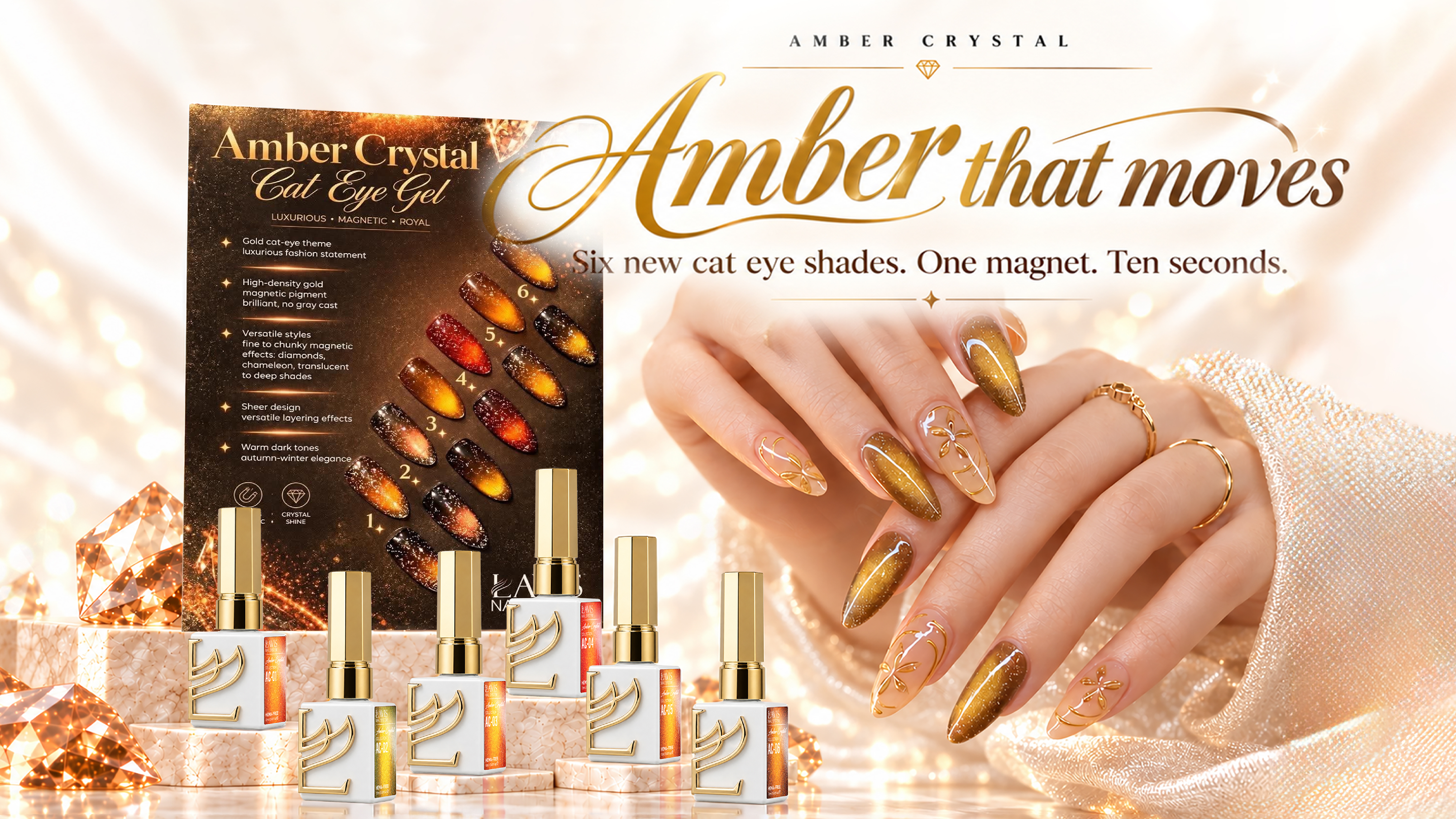 LAVIS Amber Crystal Cat Eye
