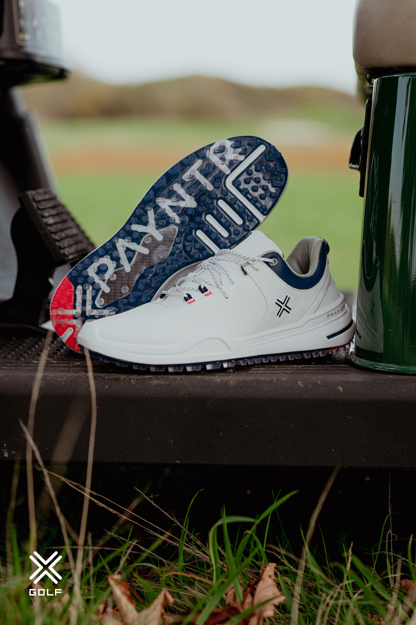 PAYNTR Sport Mid LE RS Spiked Golf Shoes - White | PAYNTR Golf