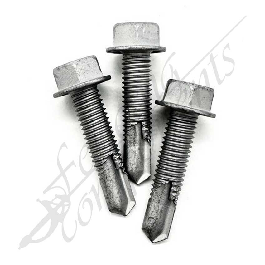 M8 x 35mm Galvanised Hex Heavy Duty Gate Screws