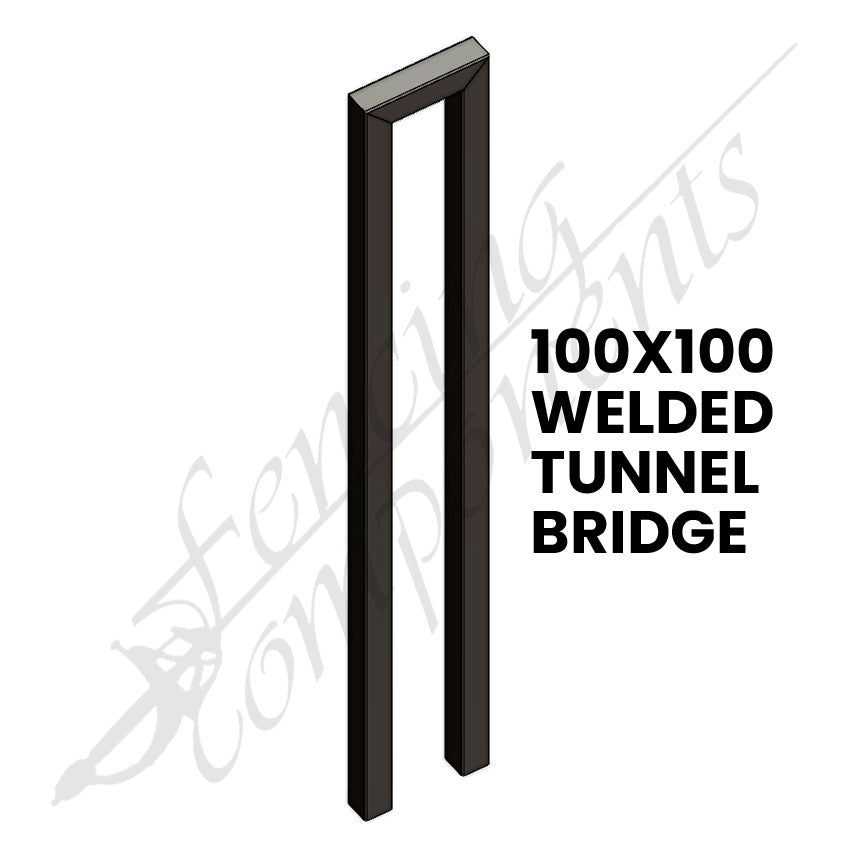 100x100mm Welded Tunnel Post for Sliding Gates