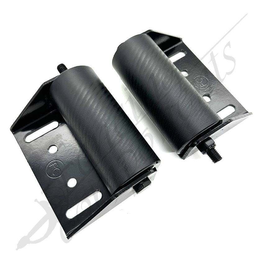 New & Improved 65mm Nylon Top Roller Heavy Duty Bracket Black Pair