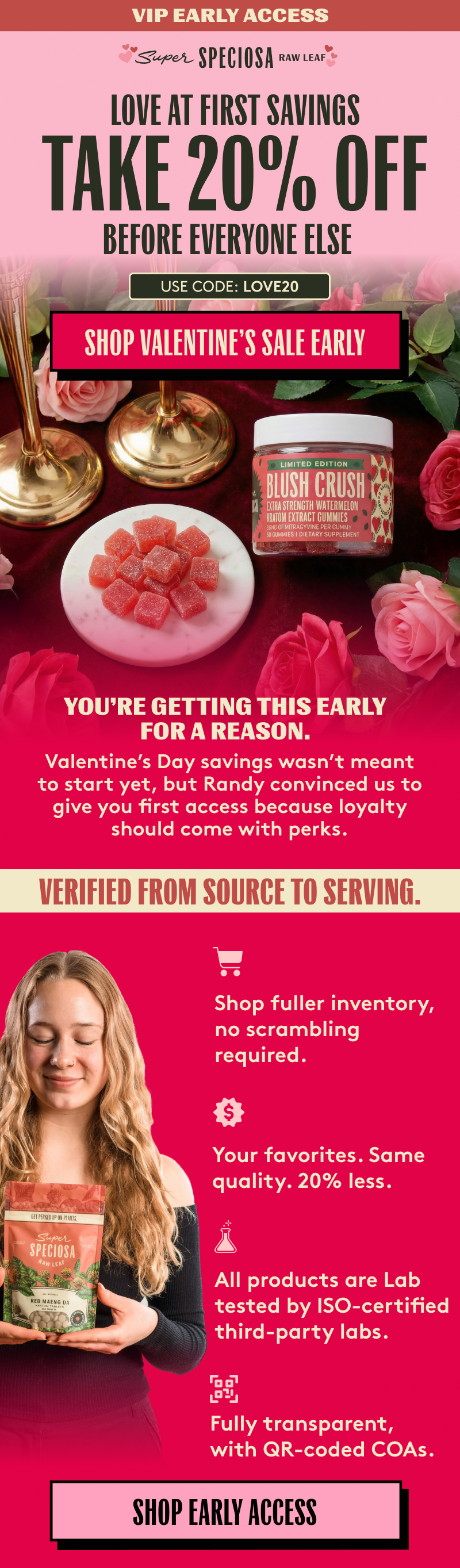 Early Access: Valentines Day Sale: 20% off