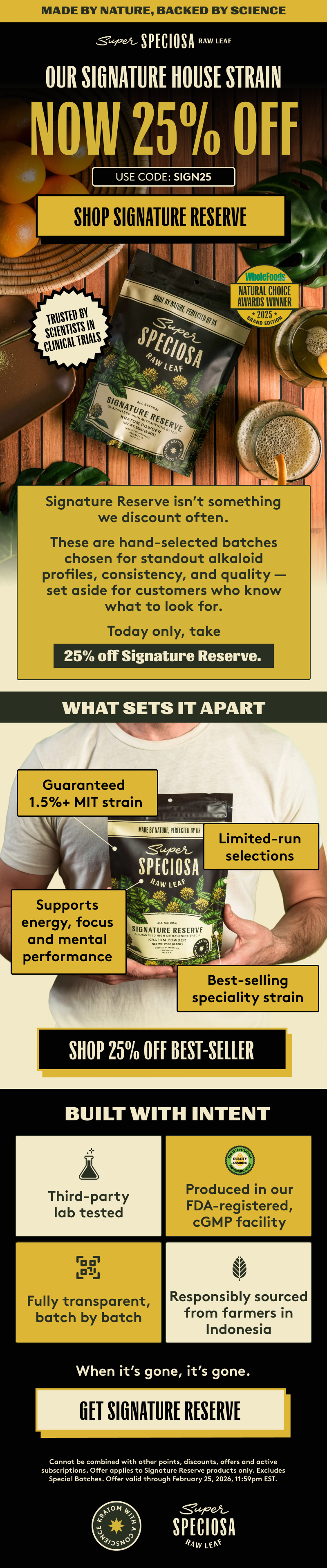 25% off Signature Reserve