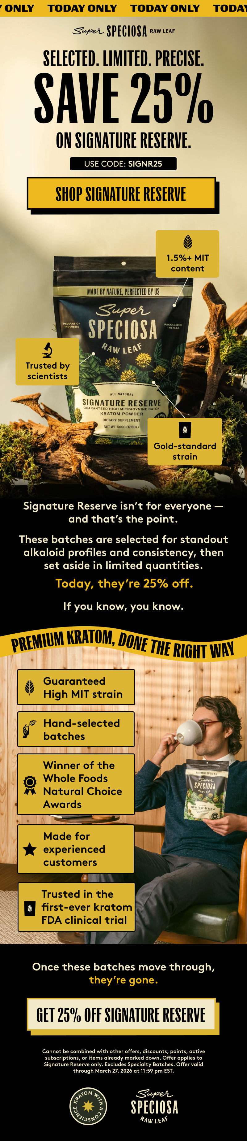 25% off Signature Reserve