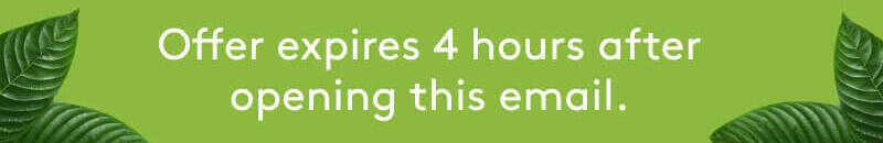 Offer Expires 4 Hours After Opening This Email.