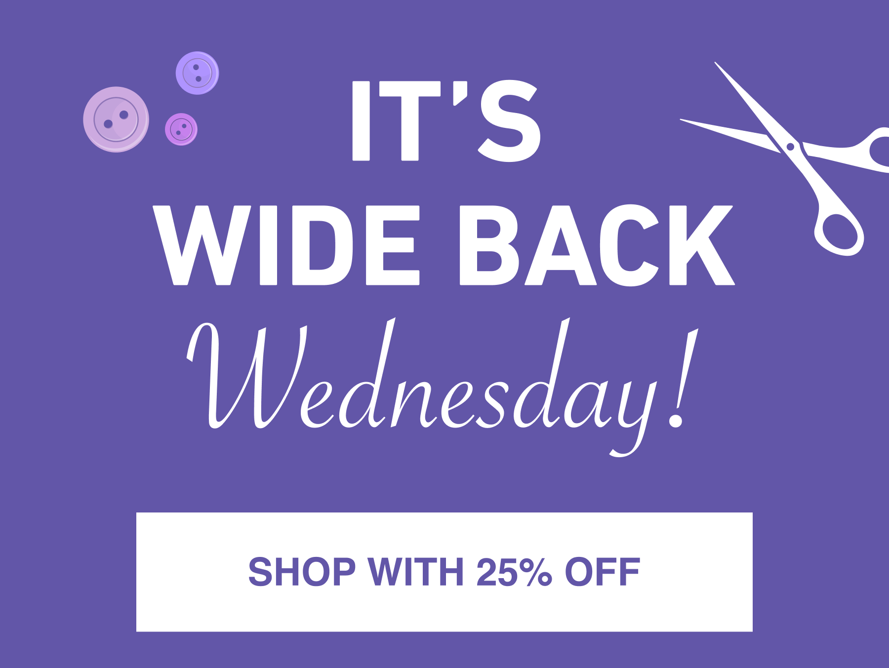 It's Wide Back Wednesday!