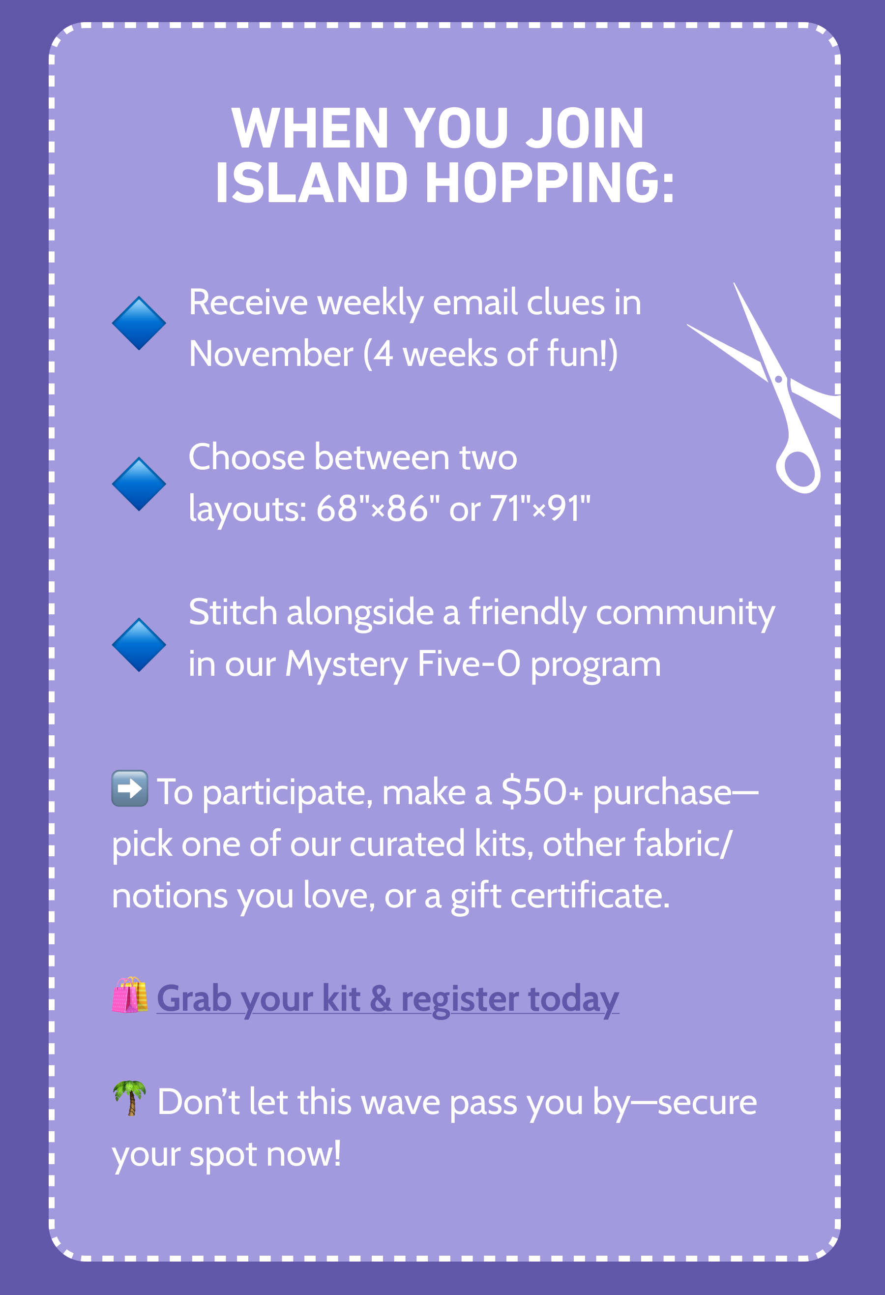 &nbsp;Grab your kit & register today