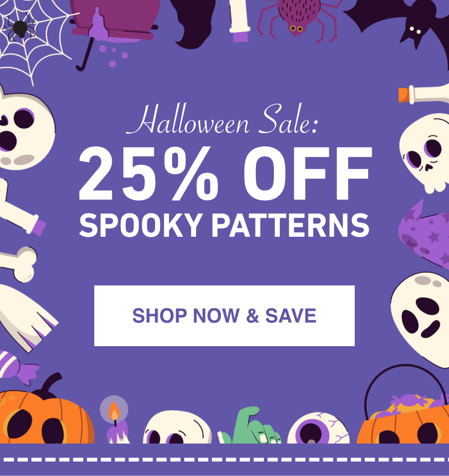 Halloween Sale: 25% Off Spooky Patterns
