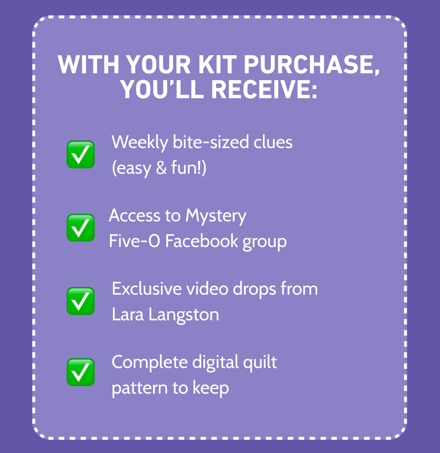With your kit purchase, you'll receive: