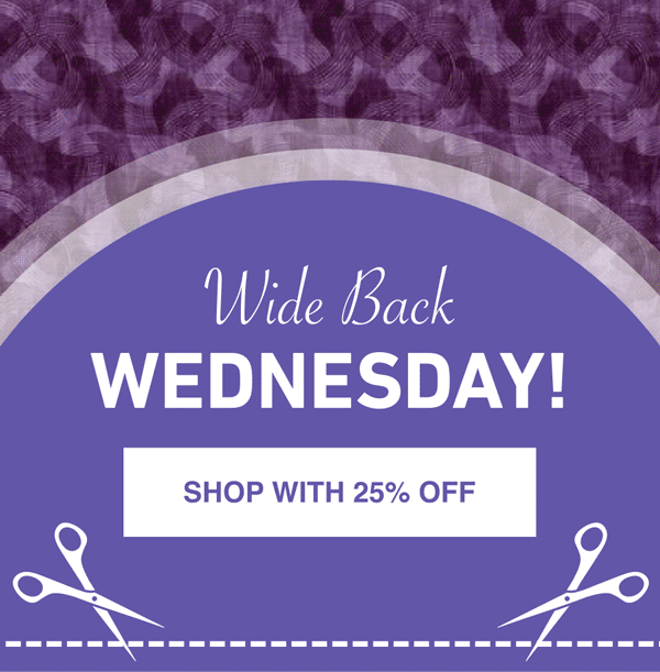 It's Wide Back Wednesday!