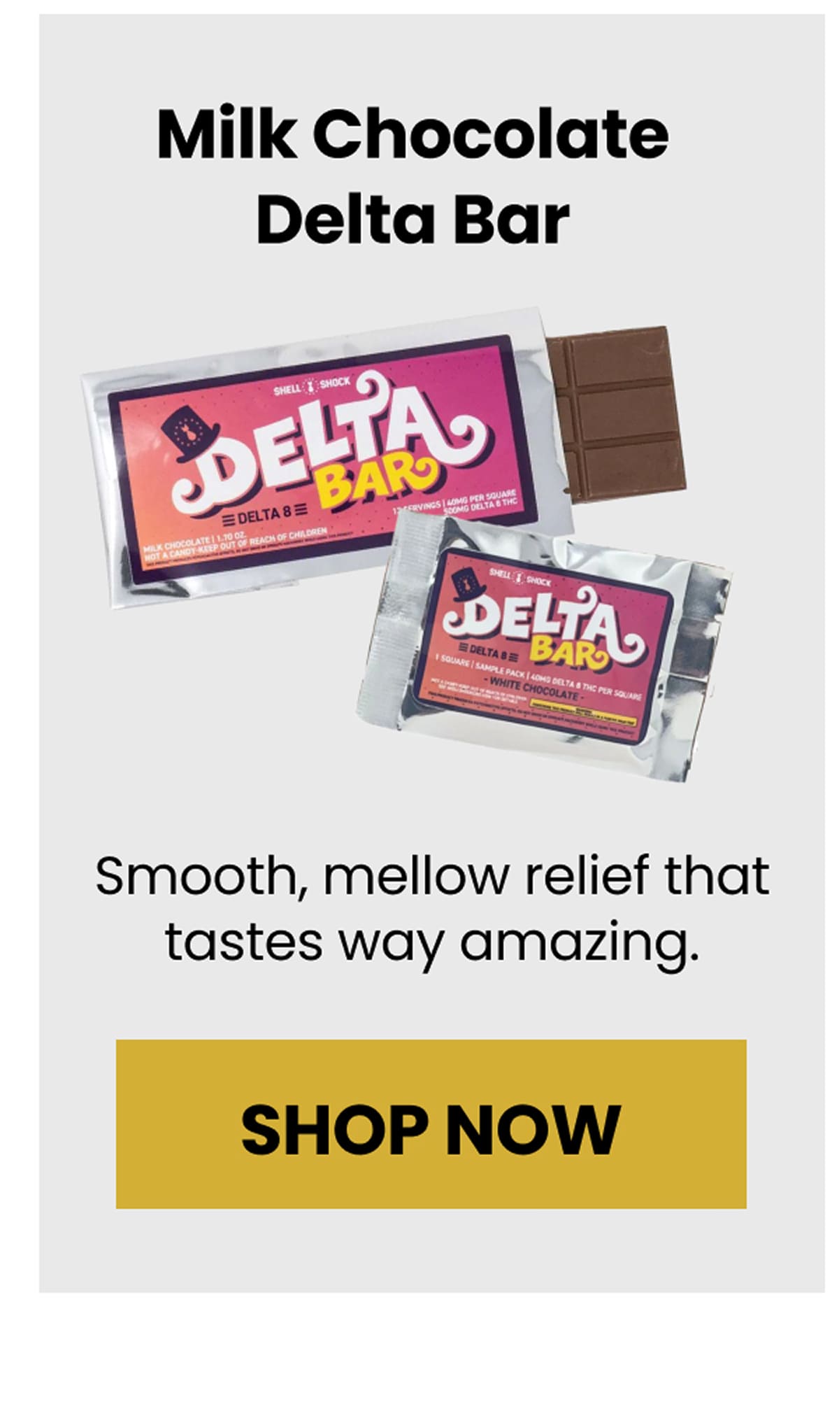 Milk Chocolate Delta Bar | Shop Now