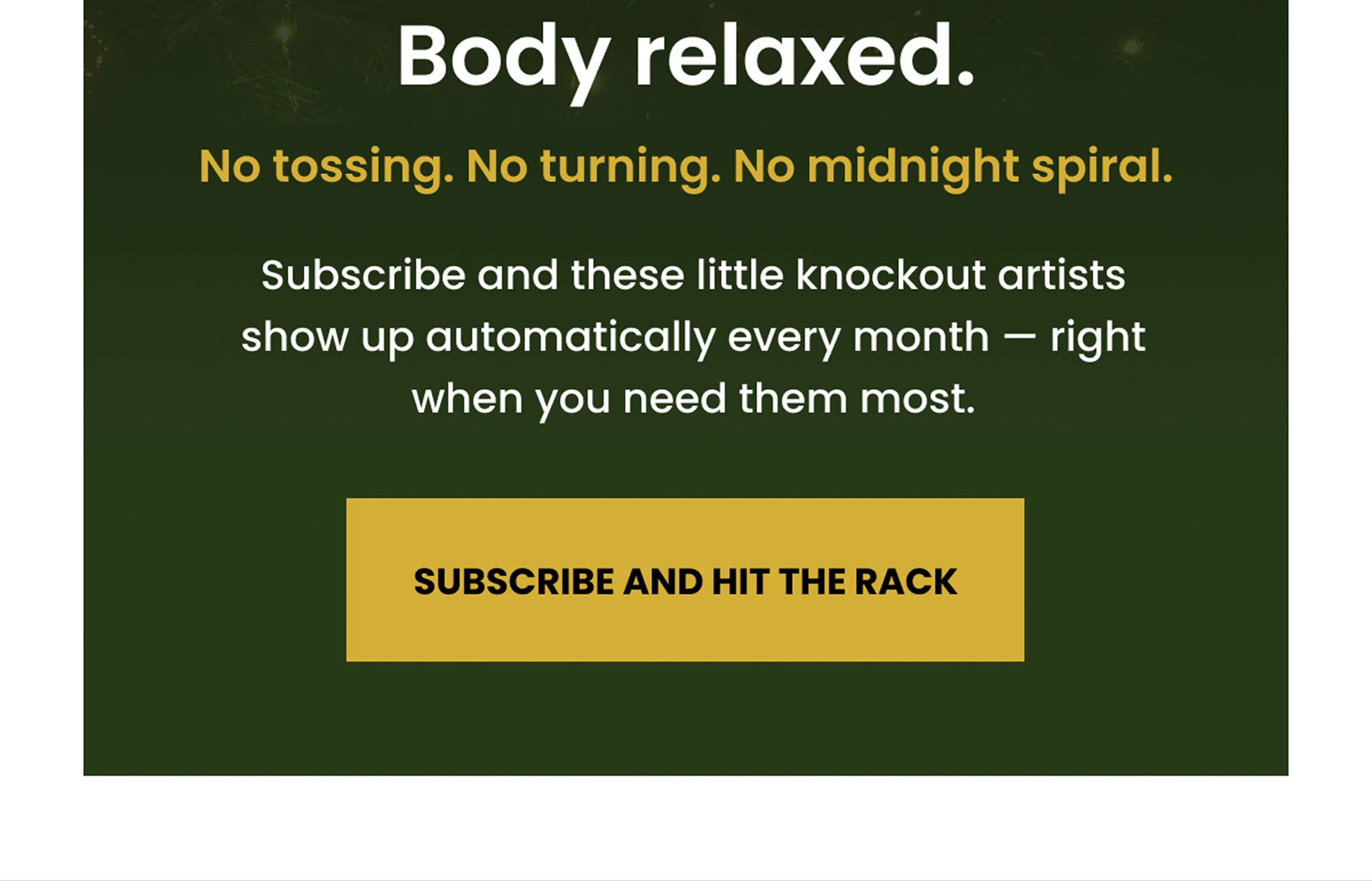 Subscribe and Hit the Rack