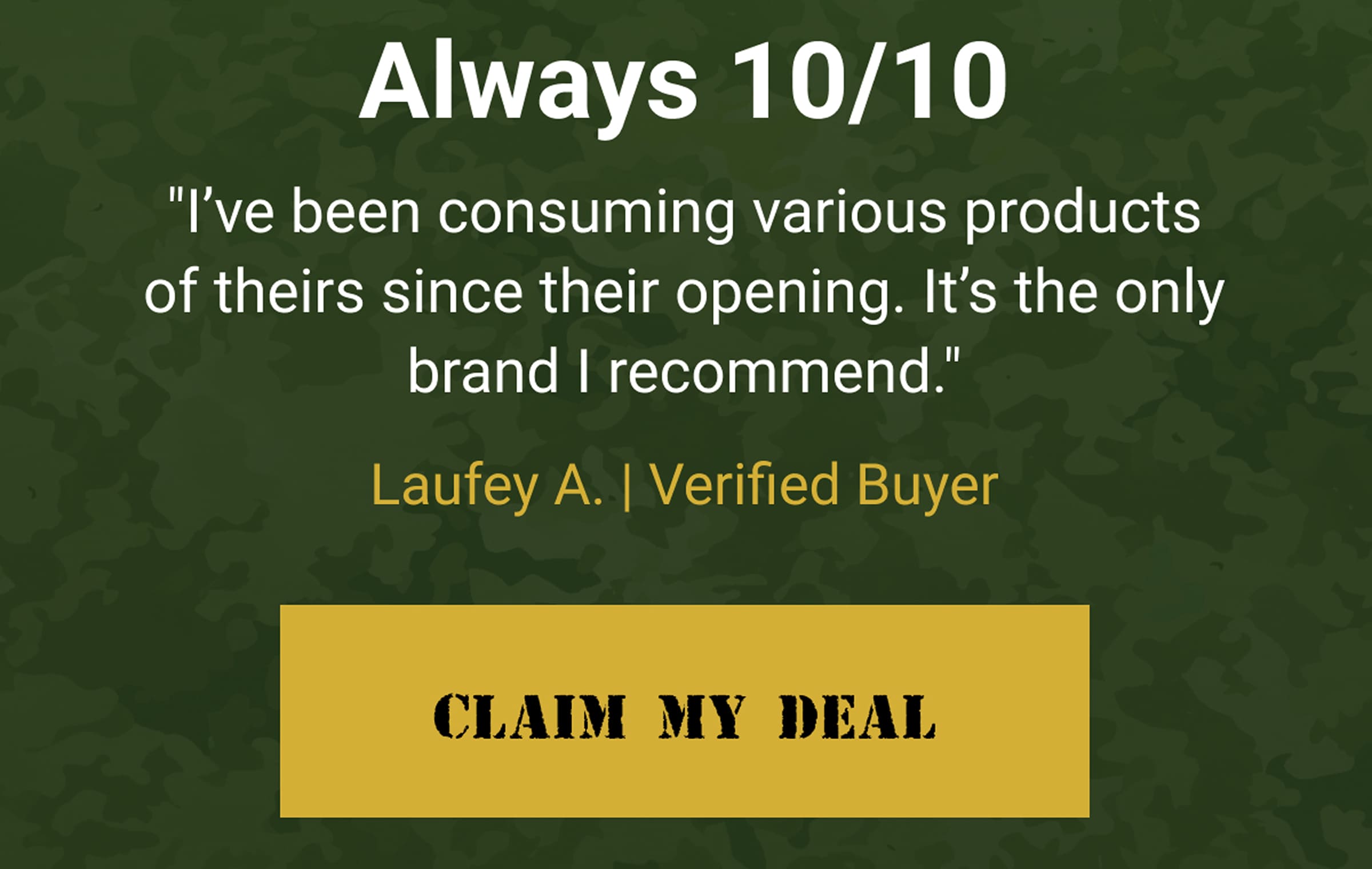 Always 10/10 | Claim My Deal