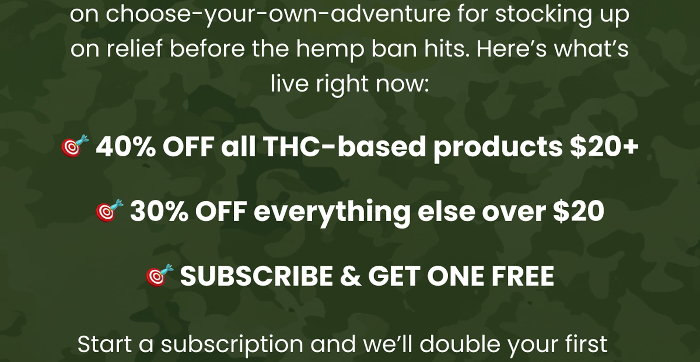 40% Off THC | 30% Off Everything Else | Subscribe & Get One Free