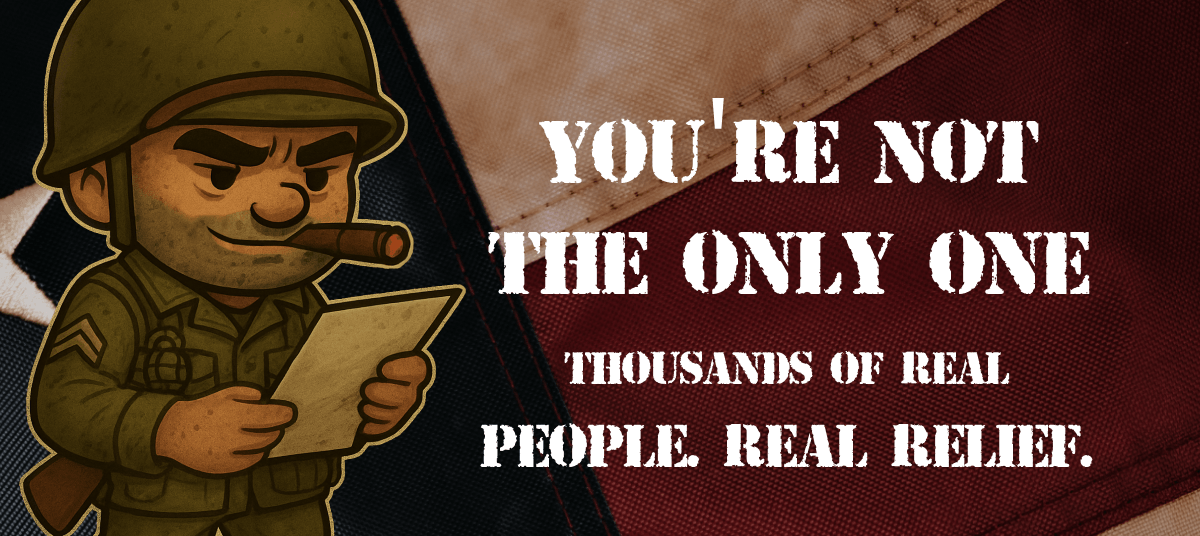 You're Not the Only One | Thousands of real people. Real relief.