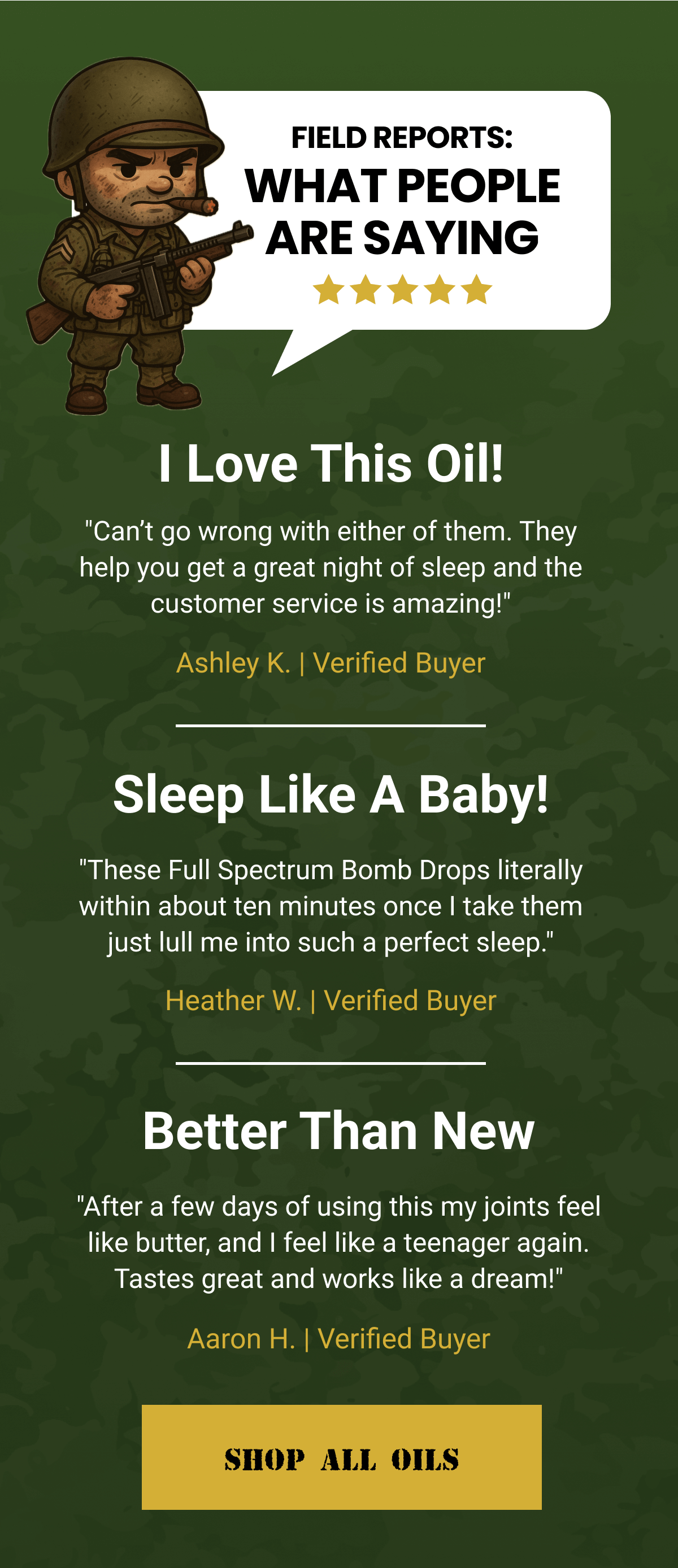Field Reports: What People Are Saying | 5 Star Reviews | Shop All Oils