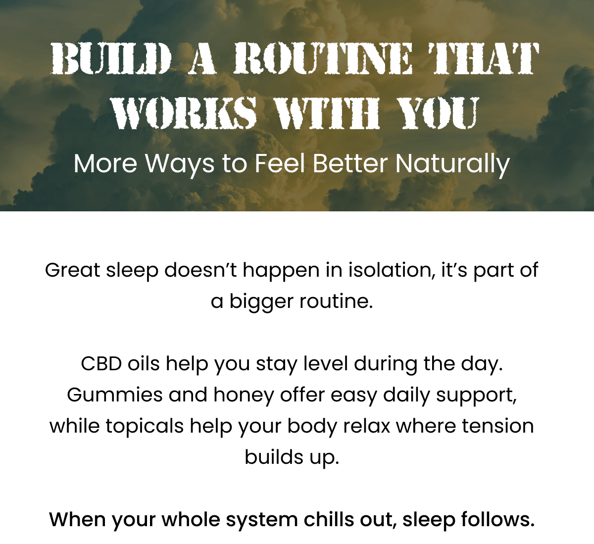 Build a Routine That Works With You