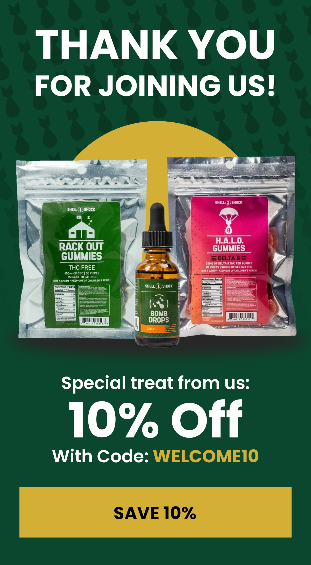 Thank You For Joining Us! Special treat from us: 10% off with code WELCOME10