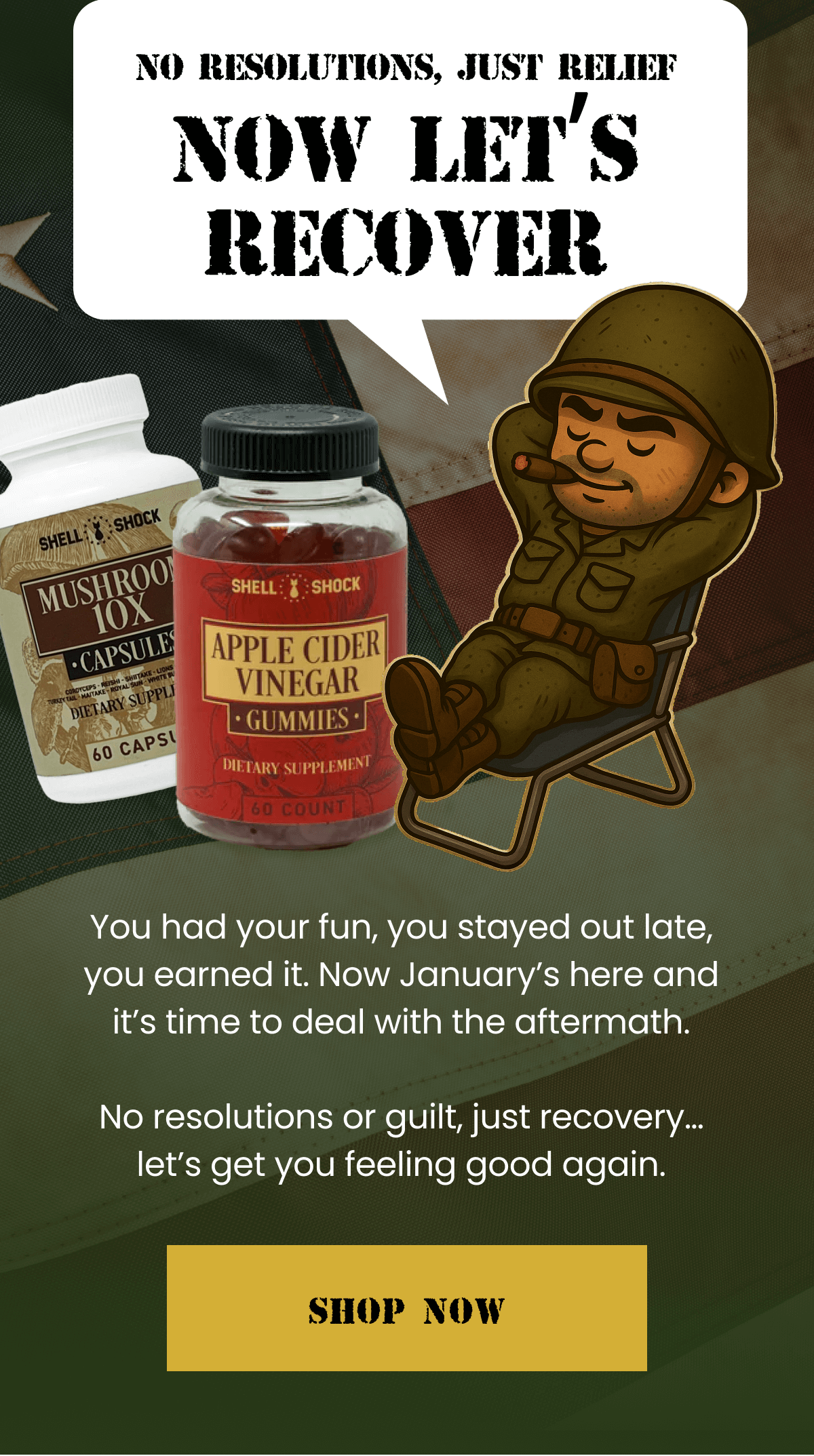 No Resolutions, Just Relief Now Let's Recover | SHOP NOW