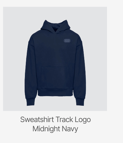 Sweatshirt Track Logo Midnight Navy