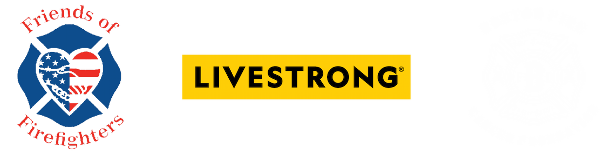 Friends of Firefighters, Livestrong, and Boston Fire Cancer Foundation logos