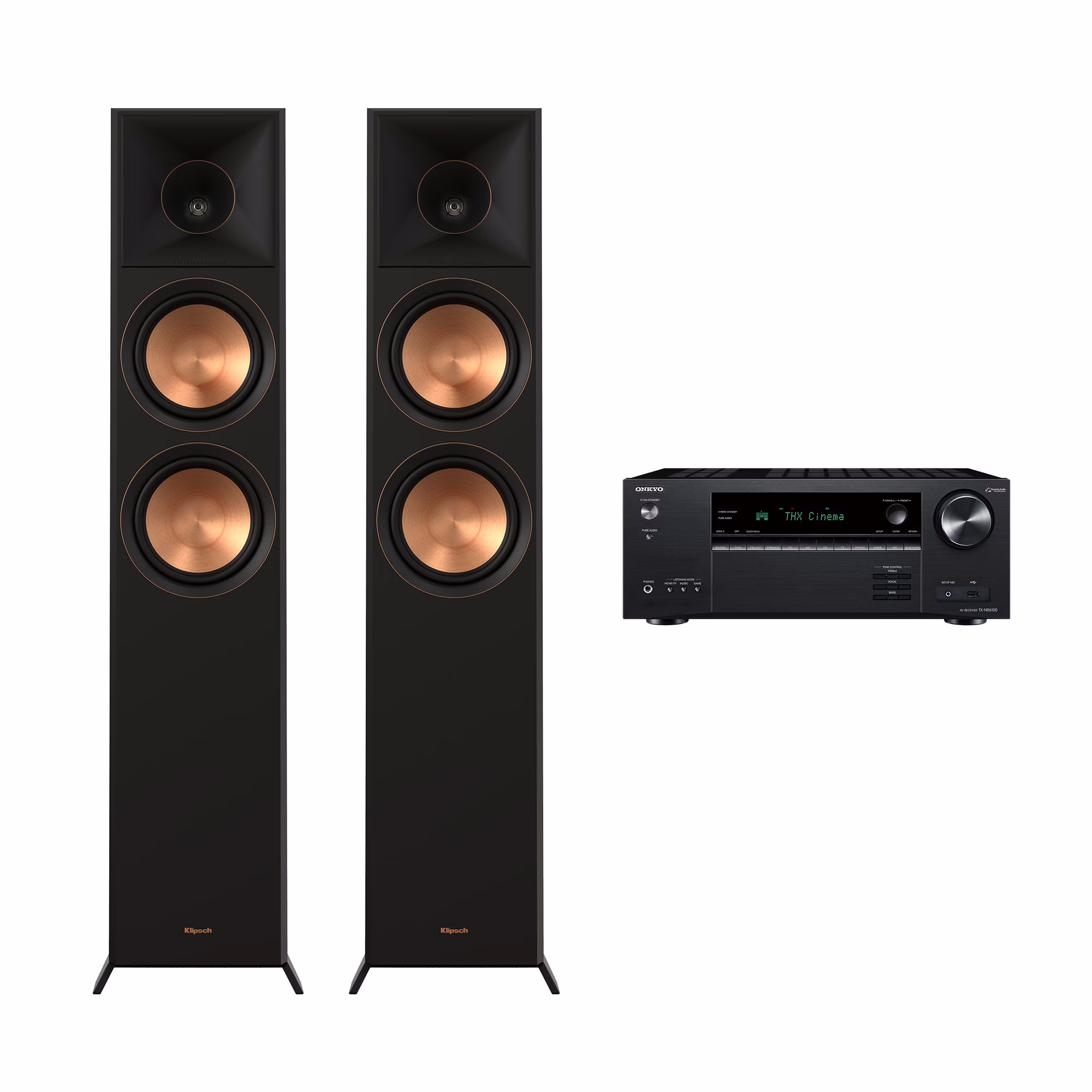 RP-6000F II 2.0.0 Speaker System + Onkyo TX-NR6100