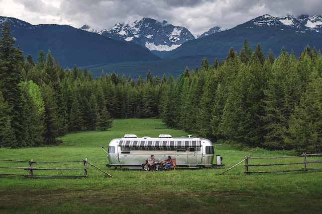 Airstream RV In Forest