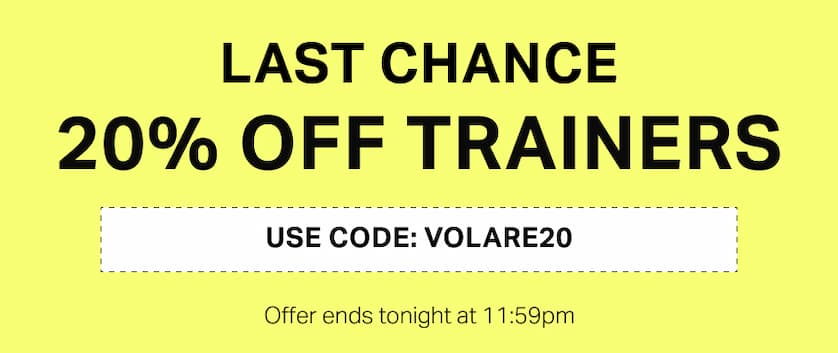 Last Chance 20% Off Trainers