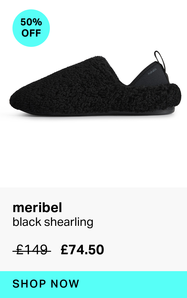 meribel in black shearling