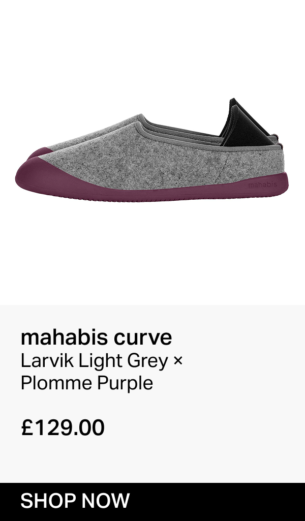 Mahabis Curve Larvik Light Grey × Plomme Purple