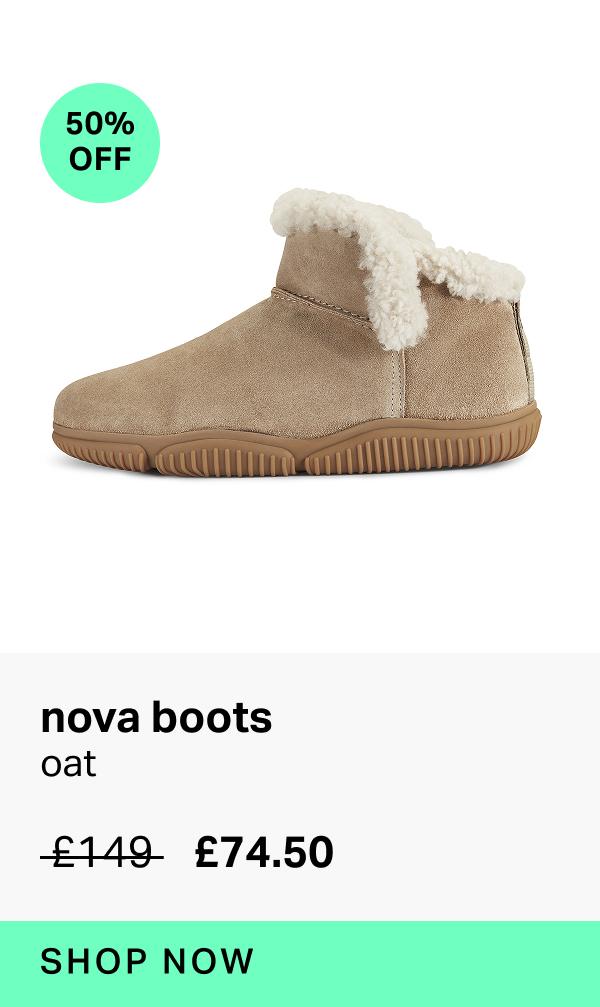 50% off nova boots in oat