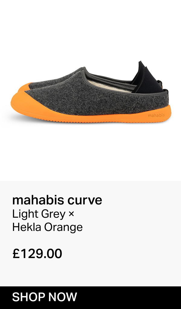 Mahabis Curve Light Grey × Hekla Orange