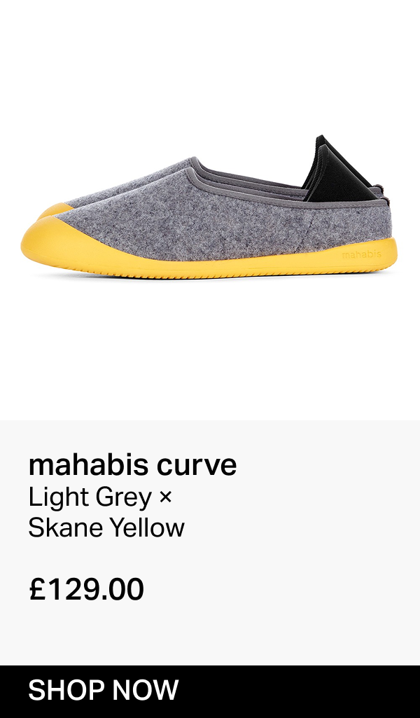 Mahabis Curve Light Grey × Skane Yellow