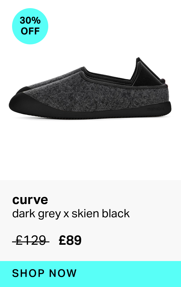 30% off curve in dark grey x skien black