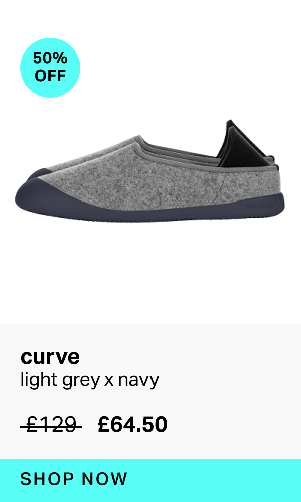 50% off curve in light grey x navy 
